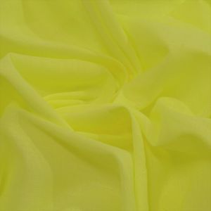 Tecido Cambraia Voil de Algodão Italiana, Cor Amarelo Limão, Pantone: 12-0742 TCX Lemon Verbena 