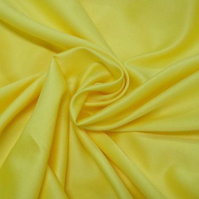 Tecido Crepe Amanda Premium Cor Amarelo Canário , Pantone: 12-0643 TCX Blazing Yellow 