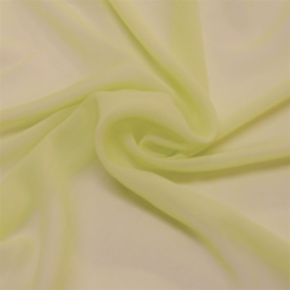 Tecido Crepe Chiffon Cor Amarelo Claríssimo, Pantone: 11-0620TCX