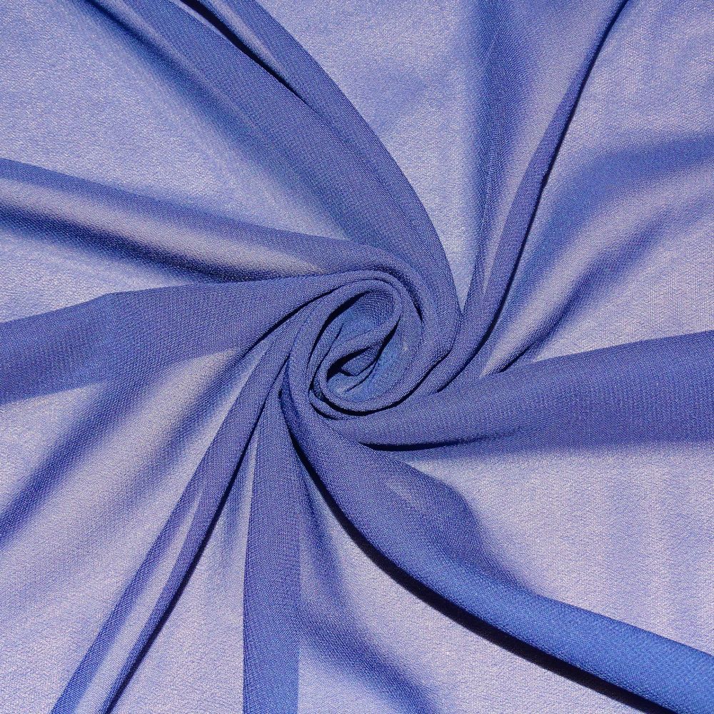 Tecido Crepe Chiffon Azul Marinho Claro, Pantone: 19-3939TCX Blueprint 