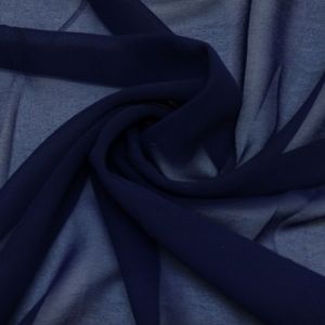 Tecido Crepe Chiffon Cor Azul Noite, Pantone: 19-3713TCX Deep Well  