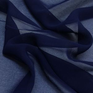 Tecido Crepe Chiffon Cor Azul Noite, Pantone: 19-3713TCX Deep Well  