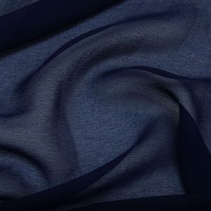 Tecido Crepe Chiffon Cor Azul Noite, Pantone: 19-3713TCX Deep Well  