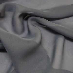 Tecido Crepe Chiffon Cor Cinza Escuro, Pantone: 17-3911TCX Silver Filigree 