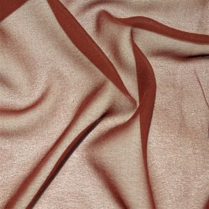 Tecido Crepe Chiffon Cor Marrom Café, Pantone: 19-1518TCX Puce  