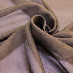 Tecido Crepe Chiffon Cor Marrom Noite, Pantone: 19-0712TCX  