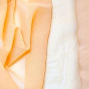 Tecido Crepe Chiffon Cor Pêssego, Pantone: 15-1319 TCX Almost Apricot 