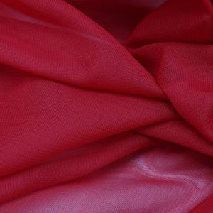 Tecido Crepe Chiffon Cor Vermelho Intenso, Pantone: 19-1763 TCX Racing Red 