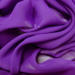 Tecido Crepe Chiffon Premium Cor Roxo Uva , Pantone: 19-3336 TCX Sparkling Grape 