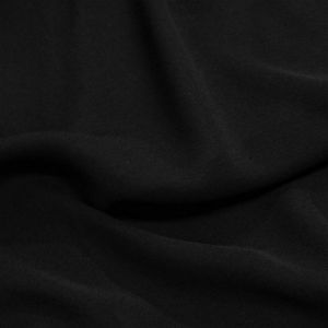 Tecido Crepe Chiffon Premium Cor Preta, Pantone: Black 