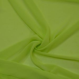 Tecido Crepe Georgete Premium Cor Verde Limão Claro, Pantone: 13-0550TCX Lime Punch  