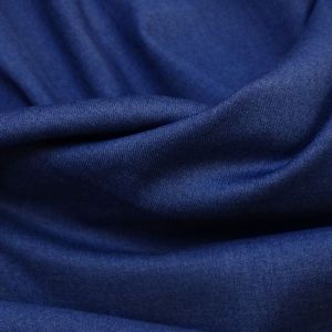 Tecido Alfaiataria Gabardine de Poliviscose Span Dupla Face Cor Azul Indigo Claro 