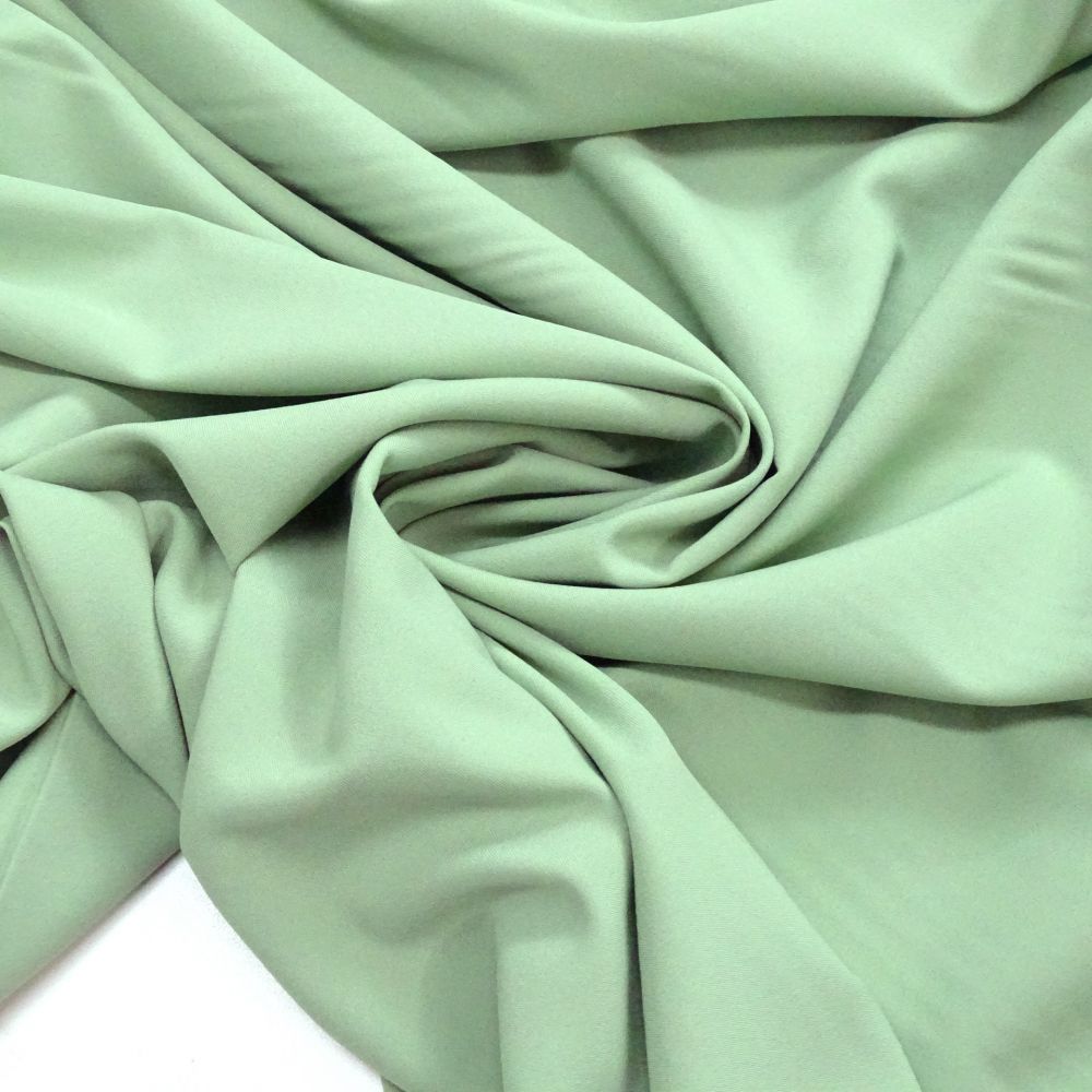 Tecido Alfaiataria Gabardine Span Two Way Cor Verde Claro PANTONE 13-0117 TCX GREEN ASH