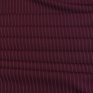 Tecido Alfaiataria Span Traviatta Stripe Light Risca de Giz Cor Vermelho Marsala 