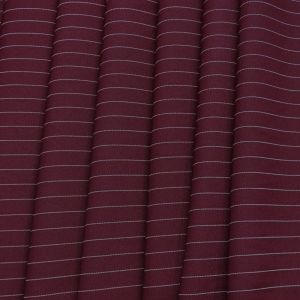 Tecido Alfaiataria Span Traviatta Stripe Light Risca de Giz Cor Vermelho Marsala 