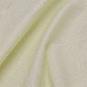 Tecido Atoalhado Damask Jacquard, Cor Creme 