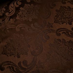 Tecido Atoalhado Damask Jacquard, Cor Marrom Perolizado Escuro , 3M Largura 