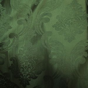 Tecido Atoalhado Damask Jacquard, Cor Verde Oliva Escuro Perolizado  2,8M Largura 