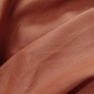 Tecido Cambraia de Linho Puro Cor Terracota Intenso Pantone 18-1438 TCX marsala 