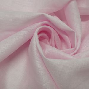 Tecido Cambraia de Linho Puro Premium, Cor Rosa Giz Claríssimo, Pantone: 11-1408 TCX Rosewater   