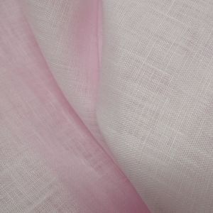 Tecido Cambraia de Linho Puro Premium, Cor Rosa Giz Claríssimo, Pantone: 11-1408 TCX Rosewater   