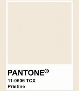 Tecido Cetim Span Cor Pérola, Pantone: 11-0606TCX Pristine 