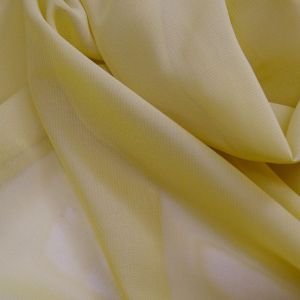 Tecido Crepe Chiffon Cor Amarela  Pantone 12-0720 TCX Mellow Yellow 