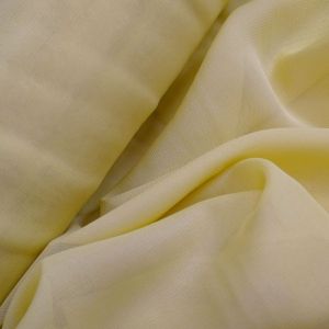 Tecido Crepe Chiffon Cor Amarela  Pantone 12-0720 TCX Mellow Yellow 