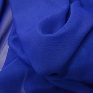 Tecido Crepe Chiffon Cor Azul Royal, Pantone: 18-3949 TCX Dazzling Blue