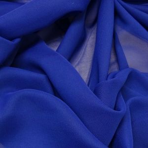 Tecido Crepe Chiffon Cor Azul Royal, Pantone: 18-3949 TCX Dazzling Blue