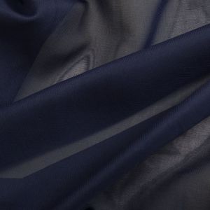 Tecido Crepe Chiffon Cor Azul Noite Pantone 19-3815 TCX Evening Blue 