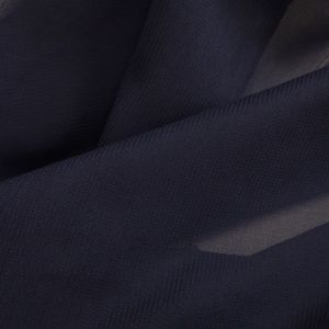 Tecido Crepe Chiffon Cor Azul Noite Pantone 19-3815 TCX Evening Blue 