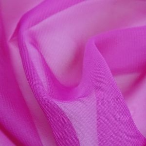 Tecido Crepe Chiffon Cor Fúcsia Pink, Pantone: 17-2031TCX Fuchsia Rose  