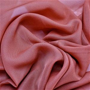 Tecido Crepe Chiffon Cor Terracota, Pantone: 18-1450 TCX