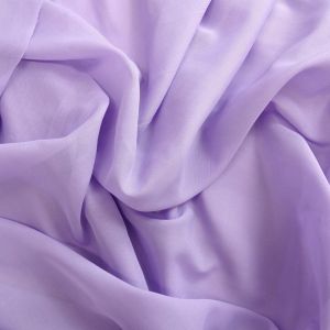 Tecido Crepe Chiffon Cor Lilás Lavanda Suave Pantone: 14-3812 TCX  Pastel Lilac