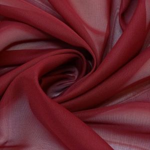 Tecido Crepe Chiffon Premium Cor Marsala , Pantone: 19-2024 TCX RHODODENDRON