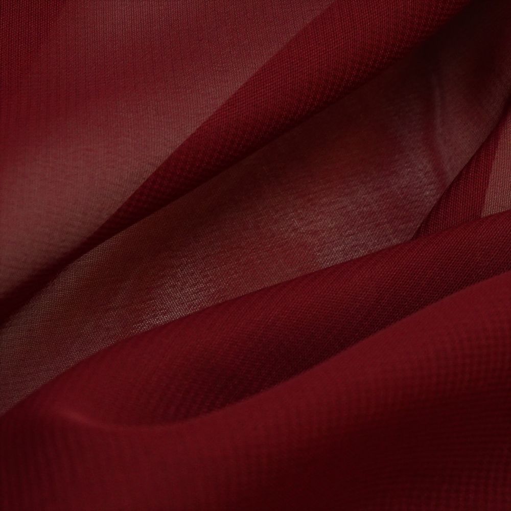 Tecido Crepe Chiffon Cor Marsala , Pantone: 19-2024 TCX RHODODENDRON