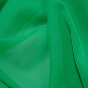 Tecido Crepe Chiffon Cor Verde Folha Neon 