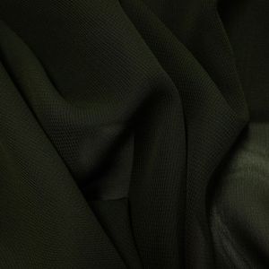 Tecido Crepe Chiffon Cor Verde Oliva Noite, Pantone: 19-0515 TCX Olive Night 