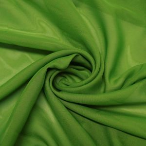 Tecido Crepe Chiffon Cor Verde Pistache Queimado, Pantone: 16-0233 TCX Meadow Green 