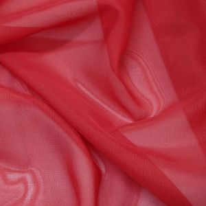 Tecido Crepe Chiffon Cor Vermelho Pantone 18-1660 TCX Tomato 