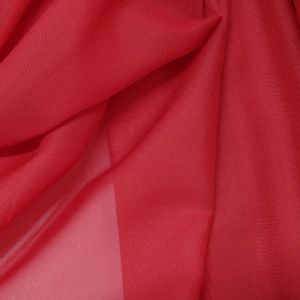 Tecido Crepe Chiffon Cor Vermelho Pantone 18-1660 TCX Tomato 