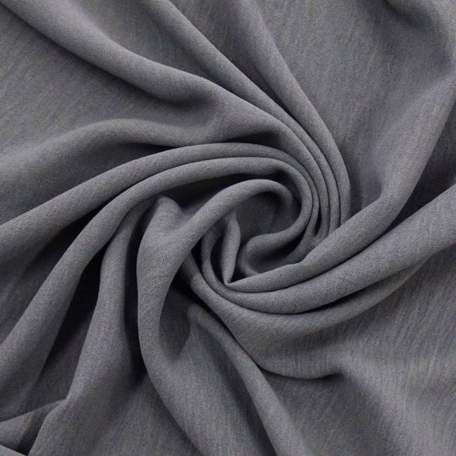 Tecido Crepe Duna Air Flow Tinto Cor Cinza Ardosia , Pantone: 17-5104TCX Ultimate Gray 