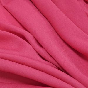 Tecido Crepe Georgete Premium Cor Coral Rosado Intenso, Pantone: 17-1753TCX Geranium