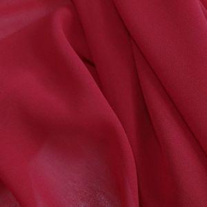 Tecido Crepe Georgete Cor Vermelho Vibrante Pantone 19-1764 TCX Lipstick