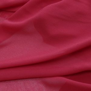 Tecido Crepe Georgete Cor Vermelho Vibrante Pantone 19-1764 TCX Lipstick