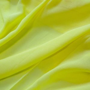 Tecido Crepe Georgete Premium Cor Amarelo Claro Pantone 11-0622 TCX Yellow Iris 