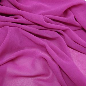 Tecido Crepe Georgete Premium, Cor Framboesa Rosê, Pantone: 17-2031 TCX Fuchsia Rose 