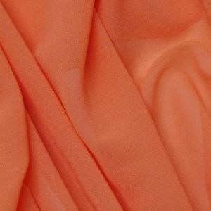 Tecido Crepe Georgete Premium Toque De Seda, Cor Laranja , Pantone: 16-1546 TCX Living Coral 