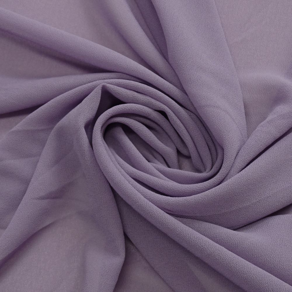 Tecido Crepe Georgete Premium Cor Lilás Lavanda Pantone 14-3612 Orchid Bloom